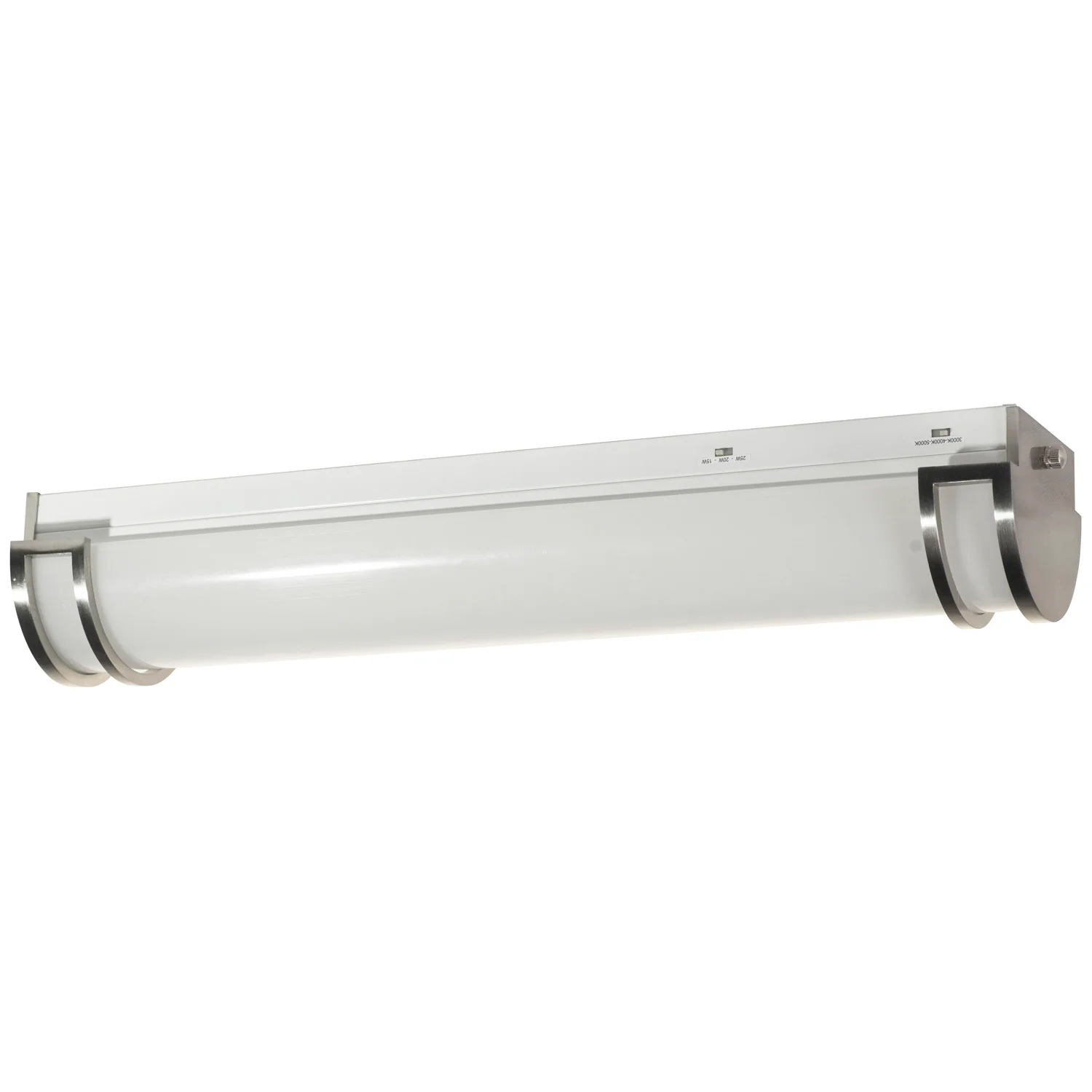 Sunlite 24-Inch LED Bathroom Vanity Light, 3 Color Adjustable 3000K/4000K/5000K, Dimmable Vanity Light Fixture LED, Brushed Nickel Finish, 15W/20W/25W, 120V, Energy Star & UL Listed - Cheap-Us