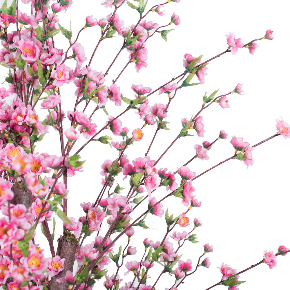 Vickerman 6' Artificial Hot Pink Blossom Tree in Black Planters Pot. - Cheap-Us