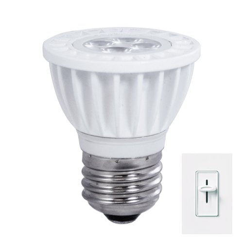 Bulbrite LED6MR16SW/D/E26 6 Watt Dimmable LED MR16, 20W Incandescent Equivalent, Medium (E26) Base, Soft White - Cheap-Us