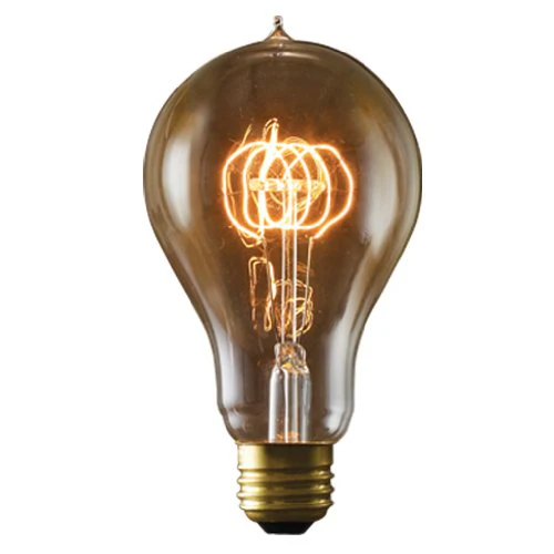 Bulbrite NOS25-VICTOR/A23 25 Watt Nostalgic Incandescent Edison A23, Victorian Loop Filament, Medium Base, Antique Finish - Cheap-Us