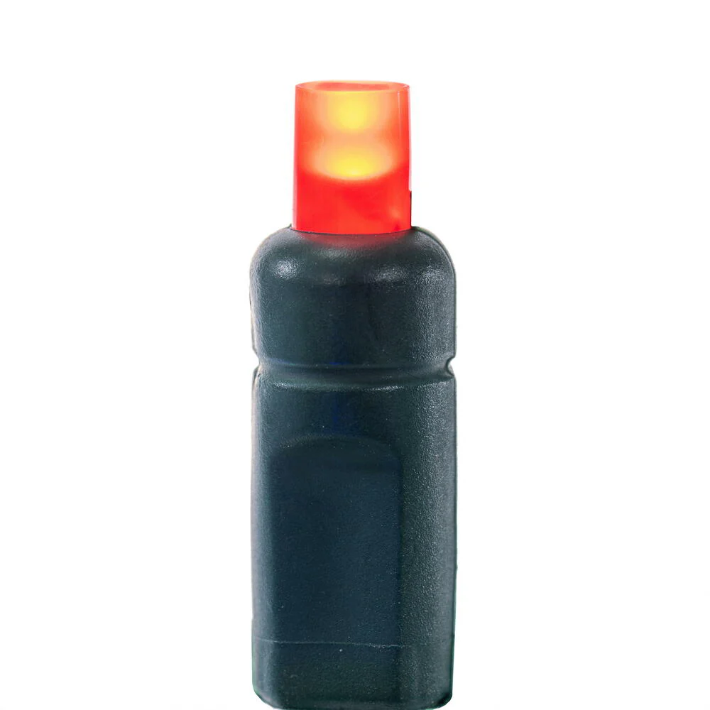 Vickerman 50 Red Wide Angle Single Mold End-Connecting Coaxial Non-Rectified LED Light Set with 22 Gauge Green Wire, 3