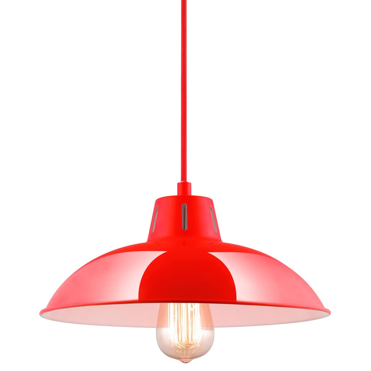 Sunlite CF/PD/V/R Red Vega Residential Ceiling Pendant Light Fixtures With Medium (E26) Base - Cheap-Us