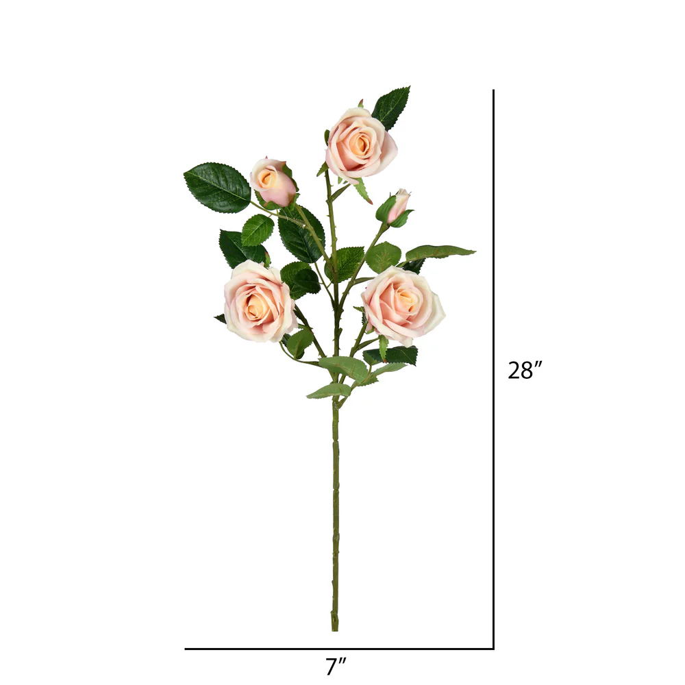 Vickerman 28'' Artificial Rose Spray. Includes 3 sprays per pack. - Cheap-Us