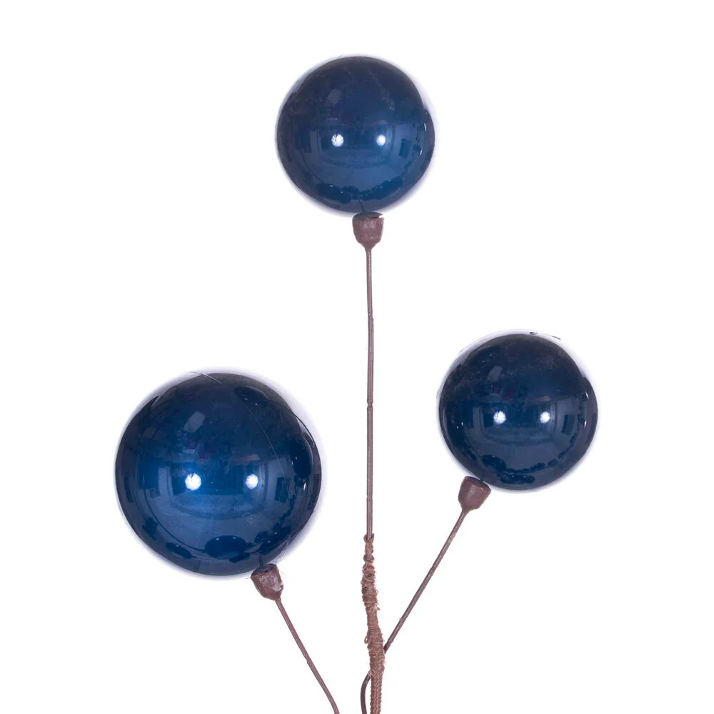 Vickerman 10' Midnight Blue Pearl Branch Ball Wire Garland. - Cheap-Us