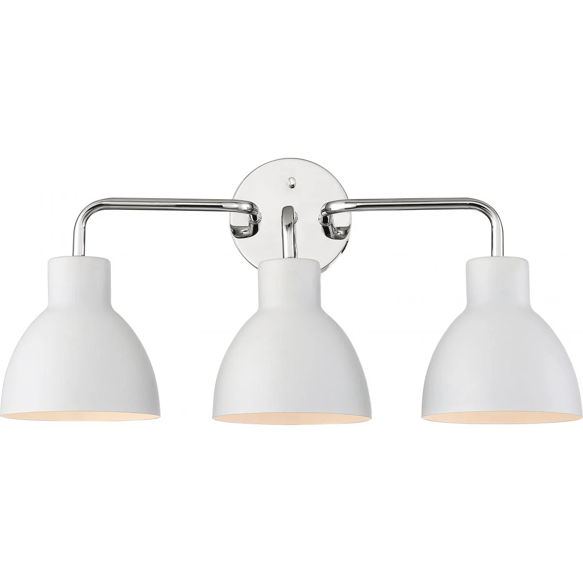 60-6783 SLOAN 3 LIGHT VANITY Sloan - 3 Light Vanity- Polished Nickel and Matte White Finish - Cheap-Us