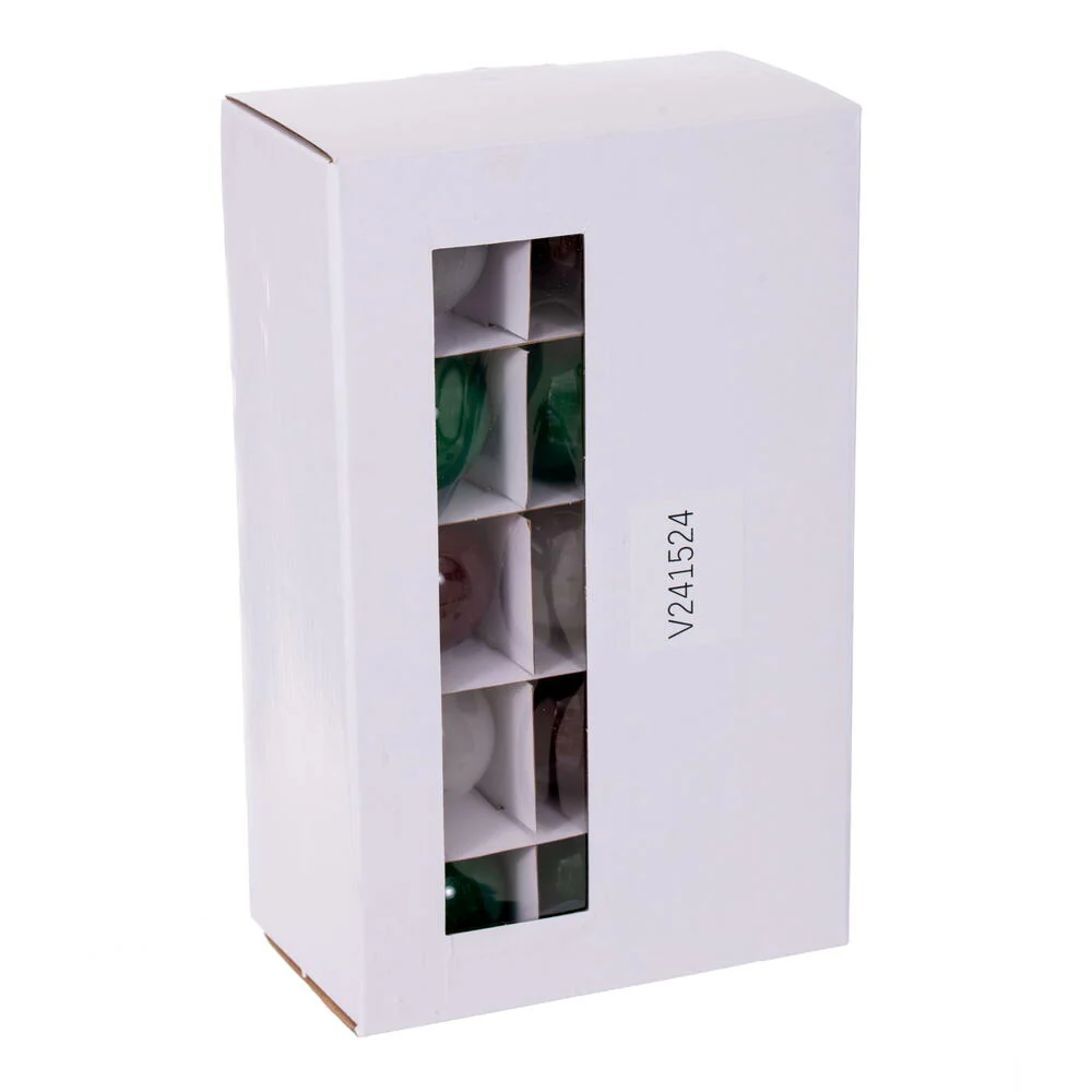 Vickerman 15Lt Red/White/Green LED Glass G50-E12 Filament End-Connecting Set with Green 20AWGXTW Wire and 6