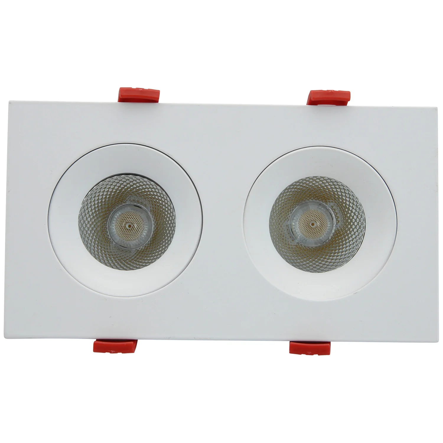 Sunlite 85608 3.5” LED Two Head Gimbal Regressed Downlight Fixture, 24W, 1540 Lmns, Canless, CCT Switch 27K/30K/35K/40K/50K, 90 CRI, Energy Star, Dimmable, ETL Listed, Title-24 Compliant, 1 Pack - Cheap-Us