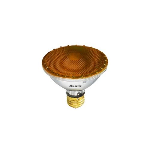 Bulbrite H75PAR30A 75 Watt Dimmable Colored Light Halogen PAR30, Medium Base, Dark Amber - Cheap-Us