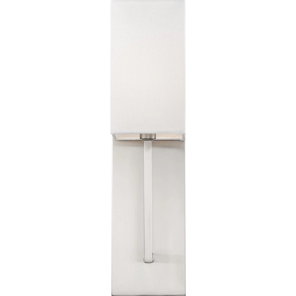 60-6691 VESEY 1 LIGHT WALL SCONCE Vesey - 1 Light Wall Sconce - with White Linen Shade - Brushed Nickel Finish - Cheap-Us