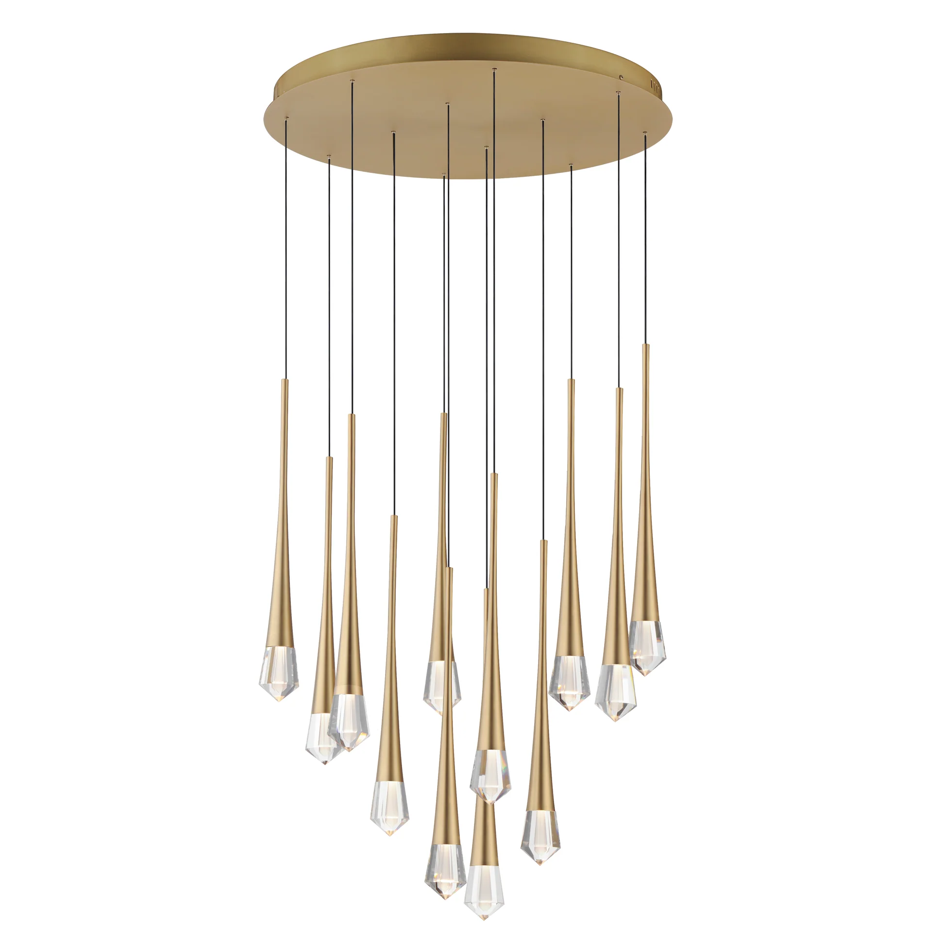PIERCE 12-LIGHT LED Gold Multi-Light Pendant Ceiling Light - Cheap-Us