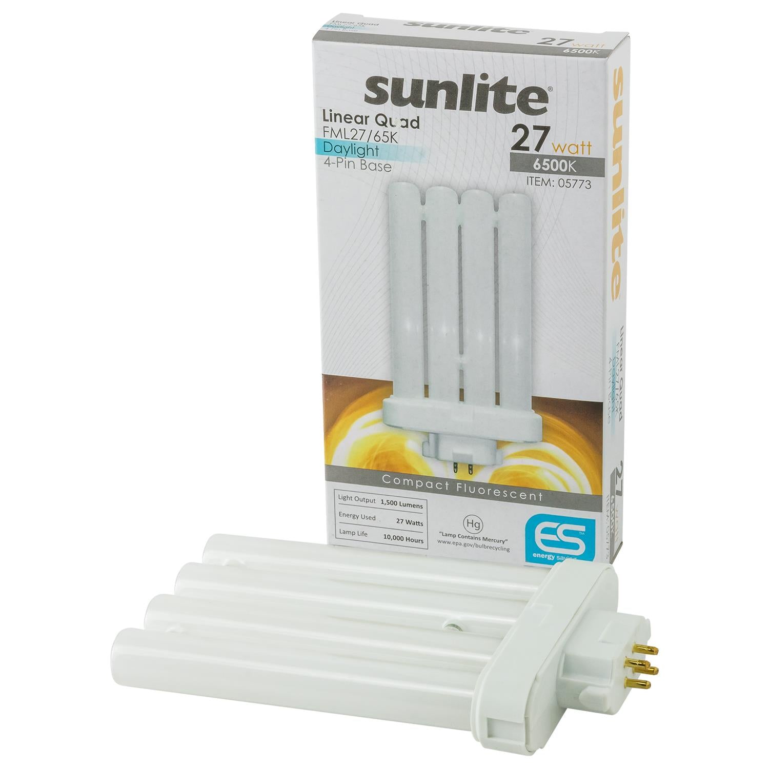 Sunlite 27 Watt FML 4-Pin Quad Tube, GX10Q-4 Base, Daylight - Cheap-Us