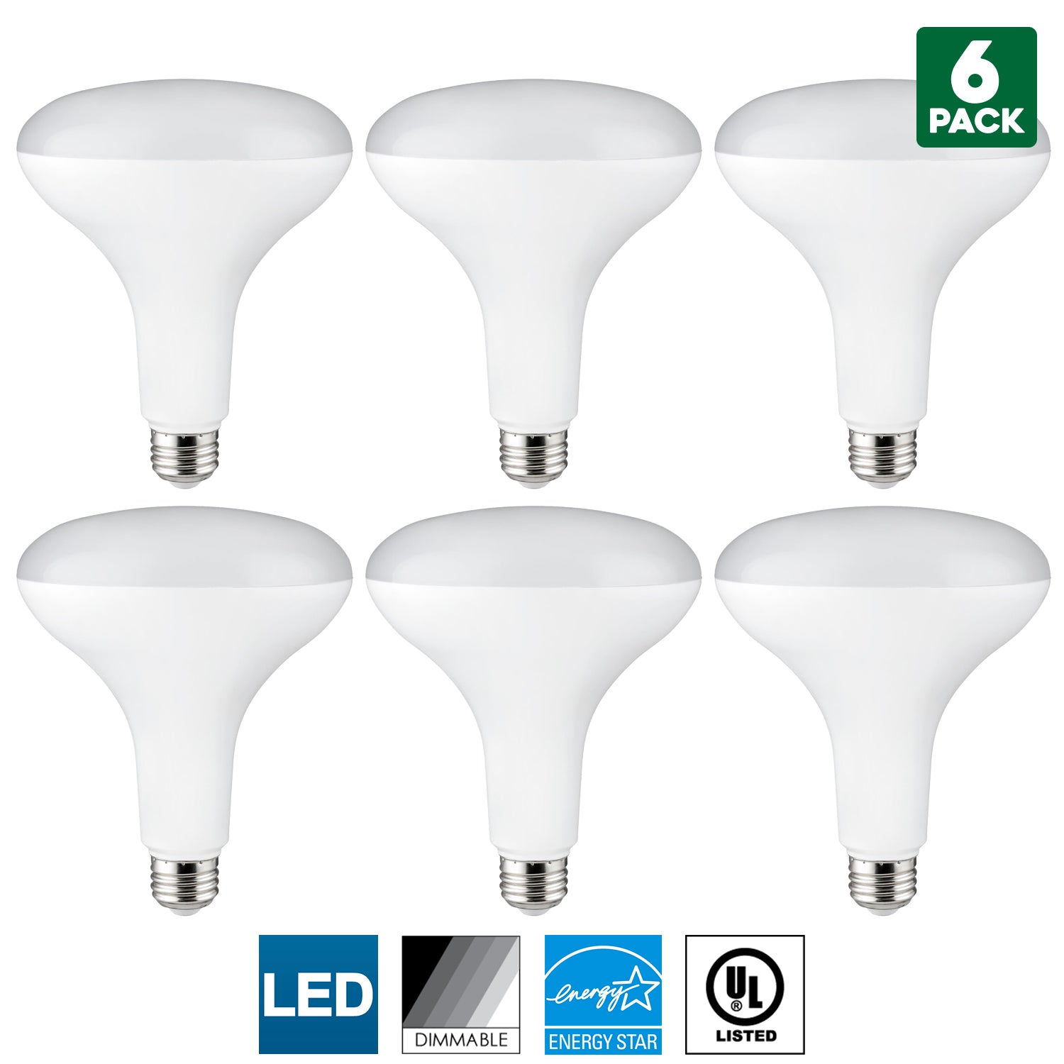 Sunlite LED BR40 Floodlight Bulb, 14 Watt (85 Watt Equivalent), Dimmable, 3000K Warm White, 1060 Lumens, Medium (E26) Base, Energy Star Certified - Cheap-Us