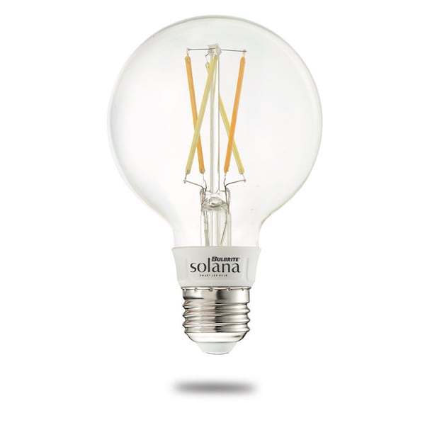 Bulbrite Solana 2-Pack G25 WiFi Connected Edison Filament LED Smart Light Bulb, Clear - Cheap-Us
