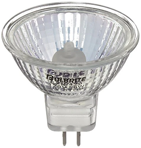 Bulbrite EXN/120 50 Watt Dimmable Halogen Lensed MR16 Bulb, Bi-Pin Gu5.3 Base, Clear - Cheap-Us