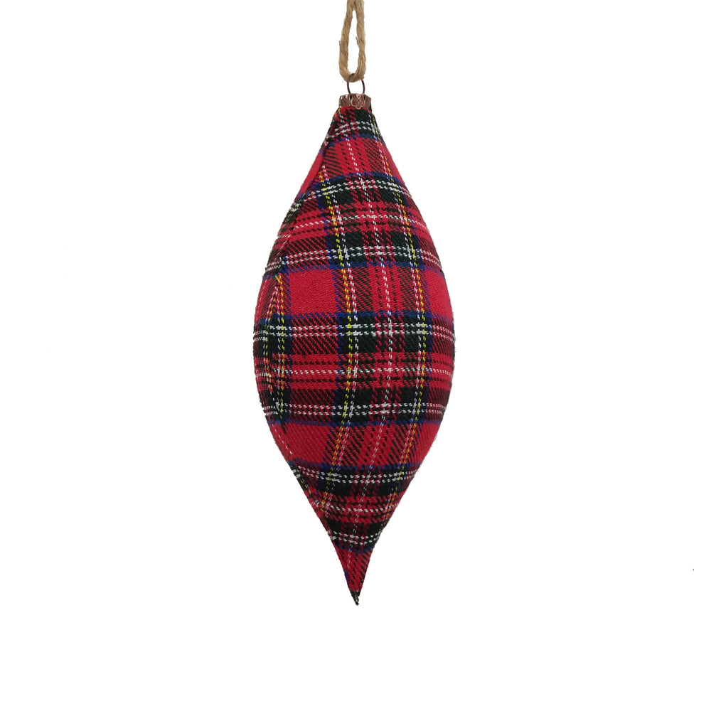 Vickerman Red and Black Plaid Cloth Assorted Christmas Ornaments 4