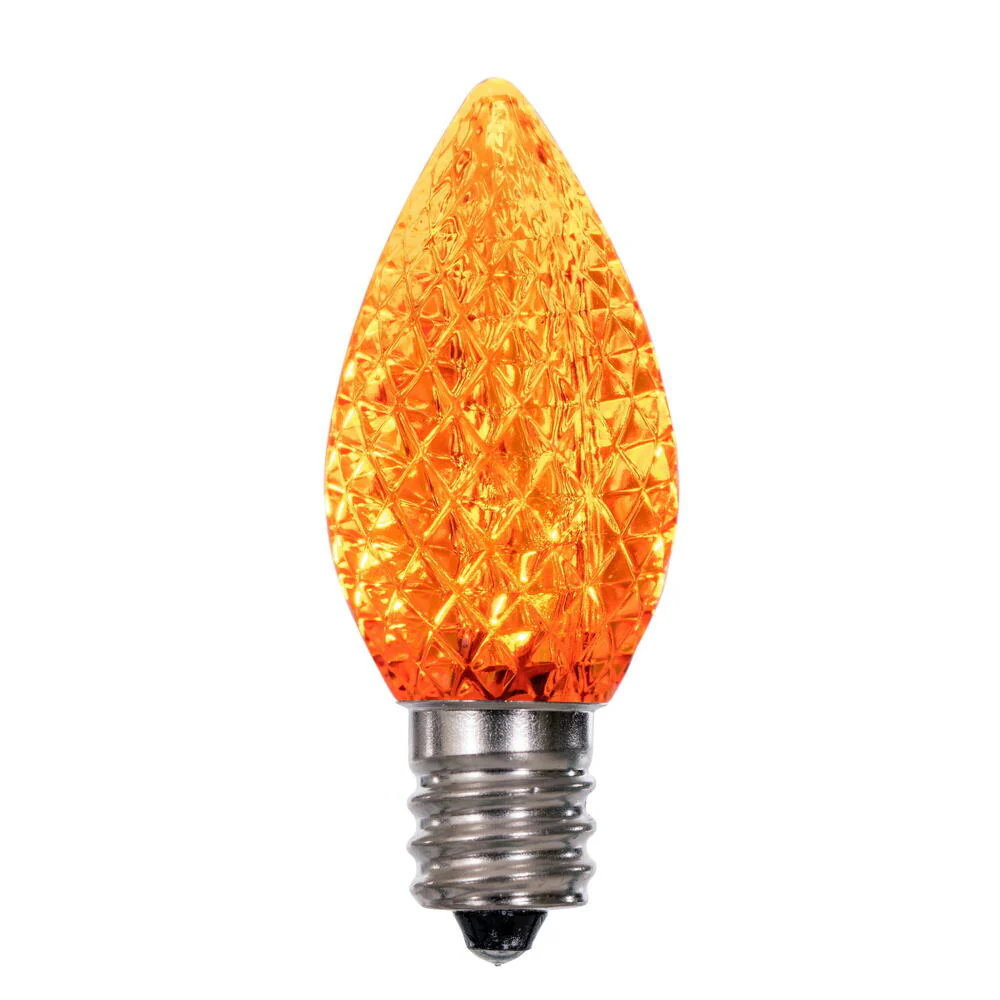Vickerman C7 LED Orange Faceted Replacement Bulb bag of 25 - Cheap-Us