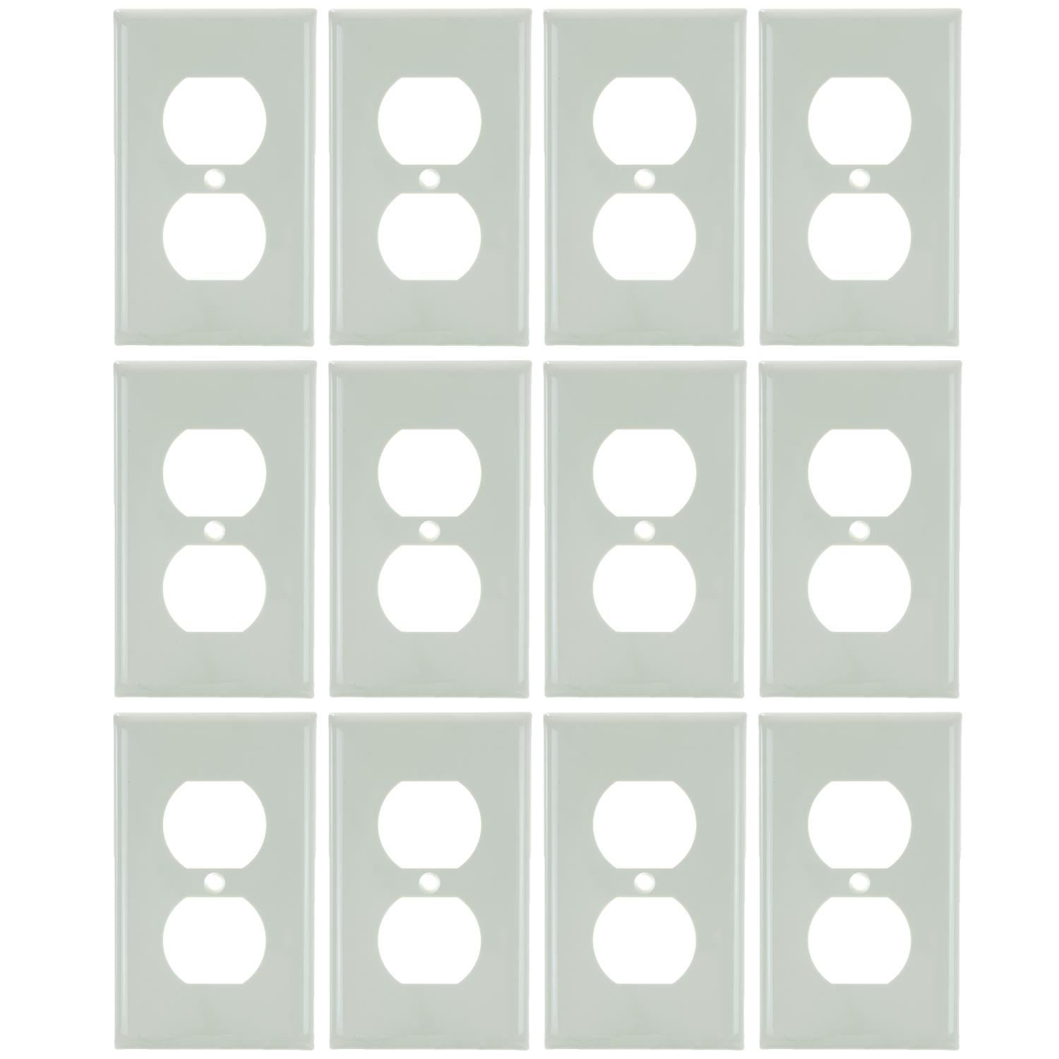 Sunlite E211/A 1 Gang Duplex Receptacle Plate, Almond - Cheap-Us