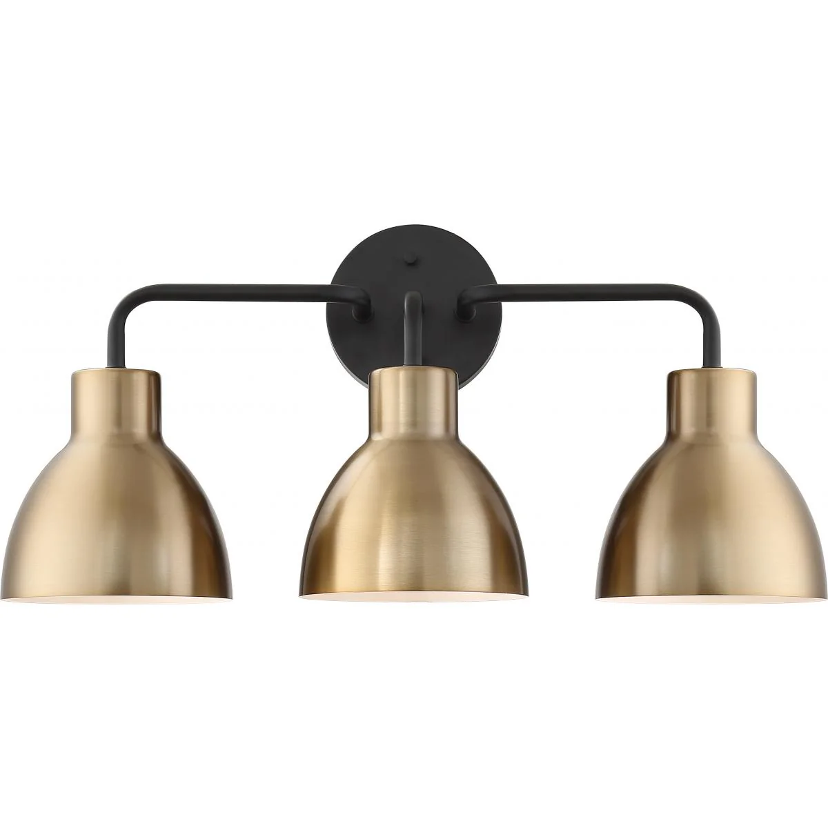 60-6793 SLOAN 3 LIGHT VANITY Sloan - 3 Light Vanity - Matte Black and Burnished Brass Finish - Cheap-Us