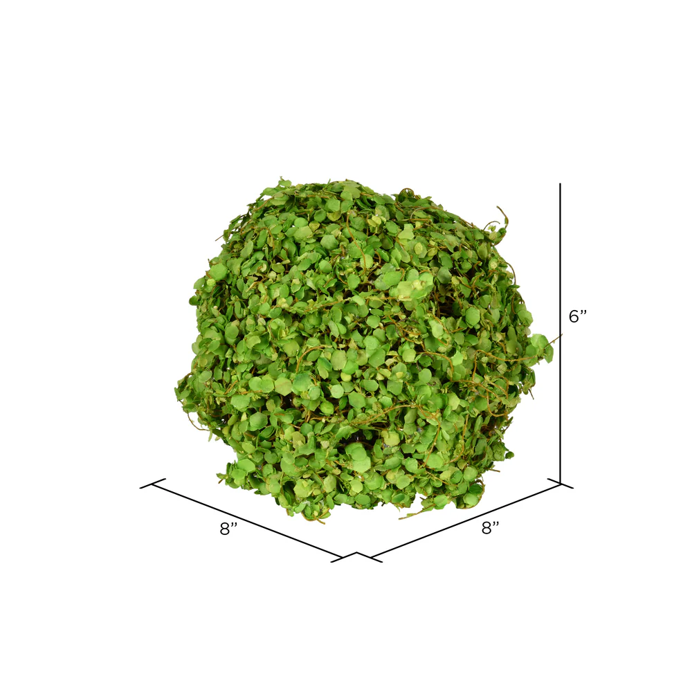 Vickerman 6'' Artificial Green Mini Leaves Ball Pack of 2 - Cheap-Us