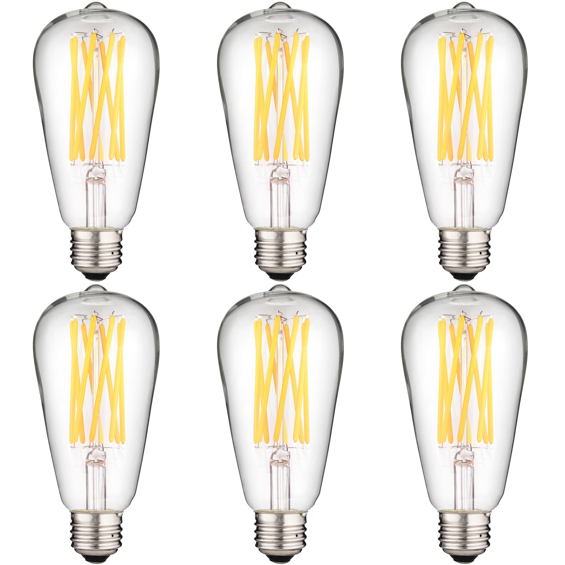 Sunlite 80891 LED Filament S19 Standard 8-Watt (60 Watt Equivalent) Clear Dimmable Light Bulb, 2700K - Warm White - Cheap-Us