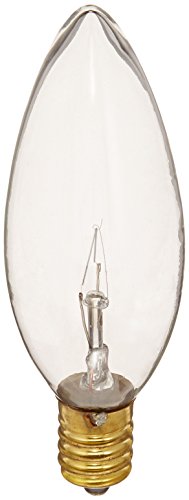 Bulbrite 25CTC/E14 25 Watt Incandescent B10 Torpedo Chandelier Bulb , European Base, Clear - Cheap-Us