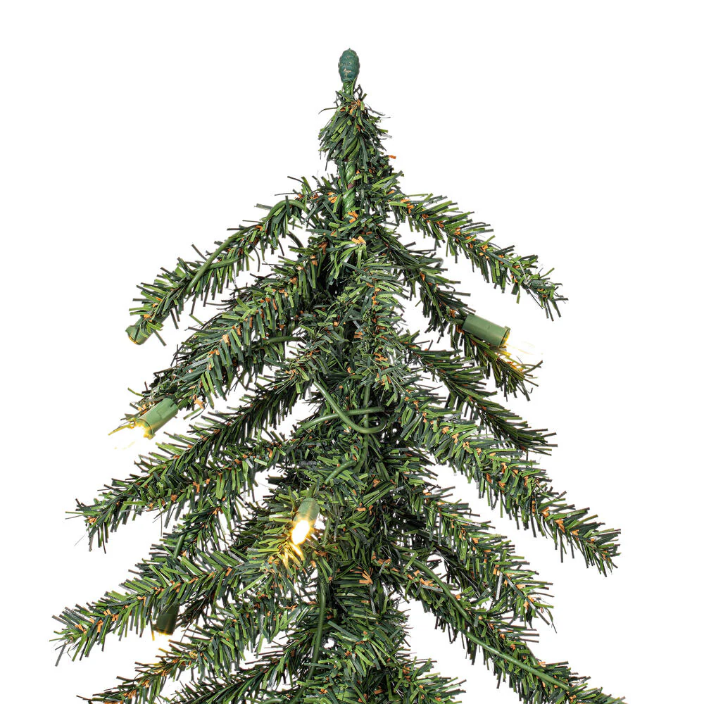 Vickerman 4' 5' 6' Natural Alpine Artificial Christmas Tree Set Warm White LED Lights Set of 3 - Cheap-Us