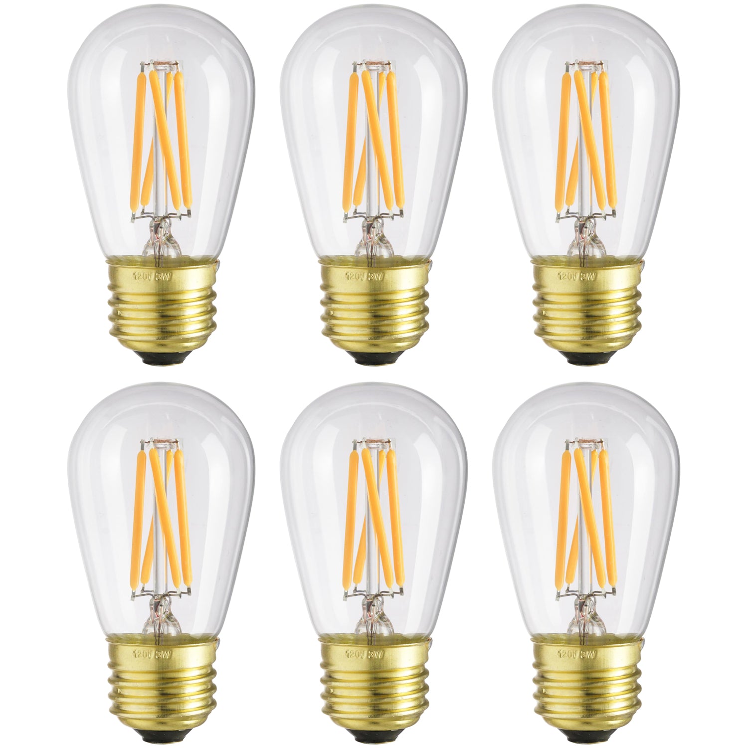Sunlite LED Vintage S11 3W Light Bulb Medium (E26) Base, Warm White - Cheap-Us