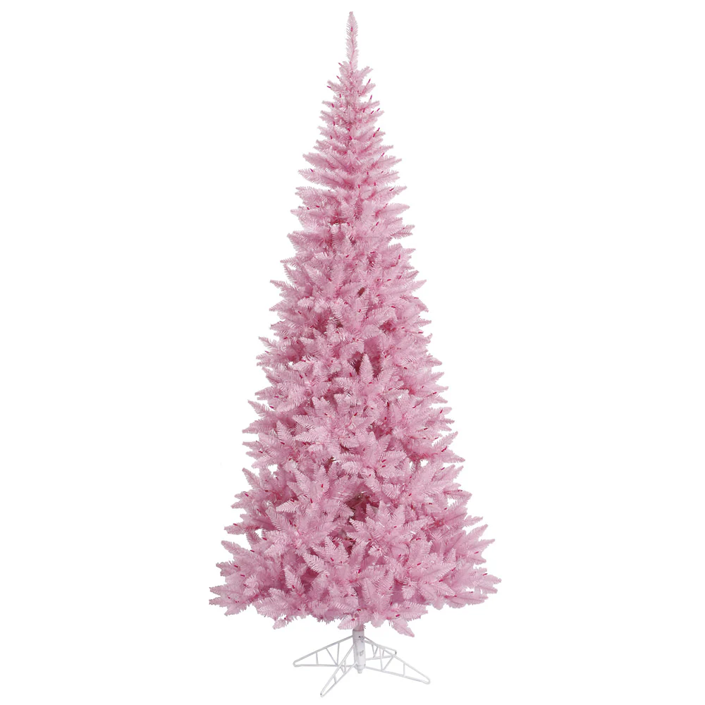 Vickerman 10' Pink Fir Slim Artificial Christmas Tree Unlit - Cheap-Us
