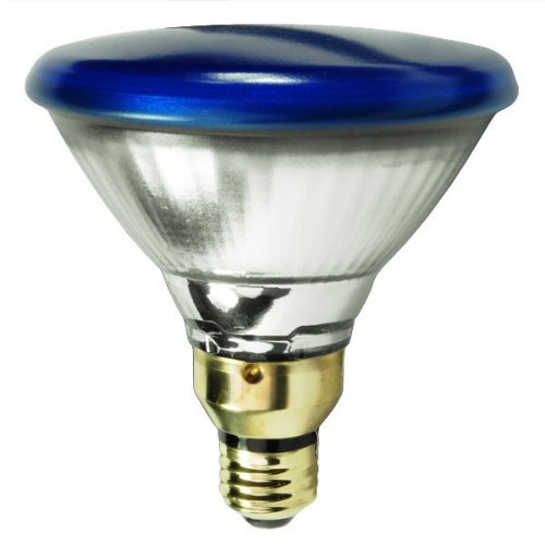 Bulbrite H90PAR38B 90 Watt Dimmable Colored Light Halogen PAR38, Medium Base, Blue - Cheap-Us