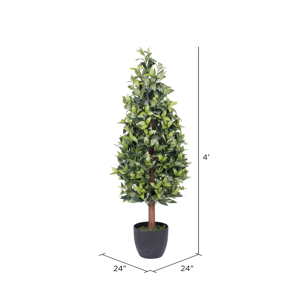 Vickerman 4' Artificial Bay Tree in Pot. - Cheap-Us