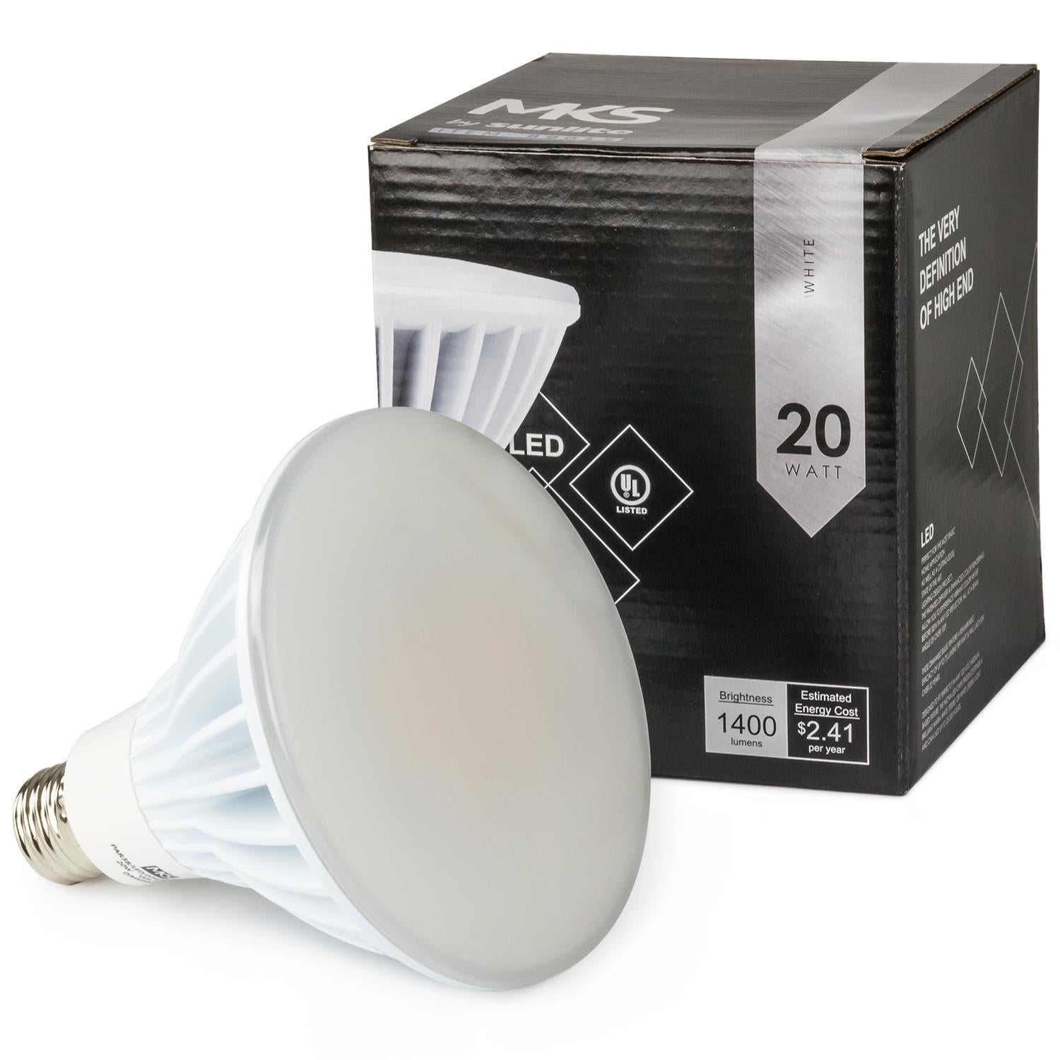 Sunlite PAR38 High Lumen Reflector, 1600 Lumens, Medium Base Light Bulb, White - Cheap-Us