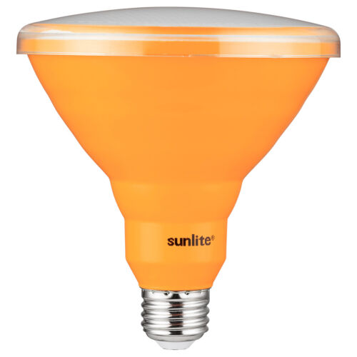 Sunlite 81479 LED PAR38 Colored Recessed Light Bulb, 15 watt (75W Equivalent), Medium (E26) Base, Floodlight, ETL Listed, Amber, Pack of 3 - Cheap-Us