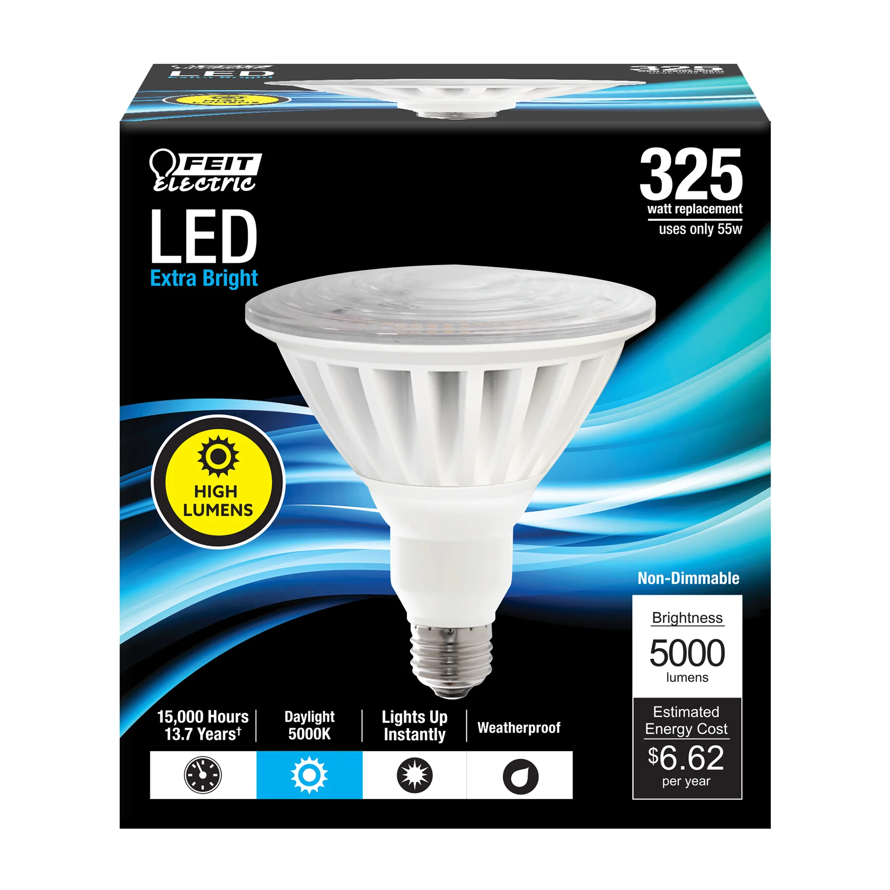 5000 Lumen Weatherproof Non-Dimmable LED PAR38 - Cheap-Us