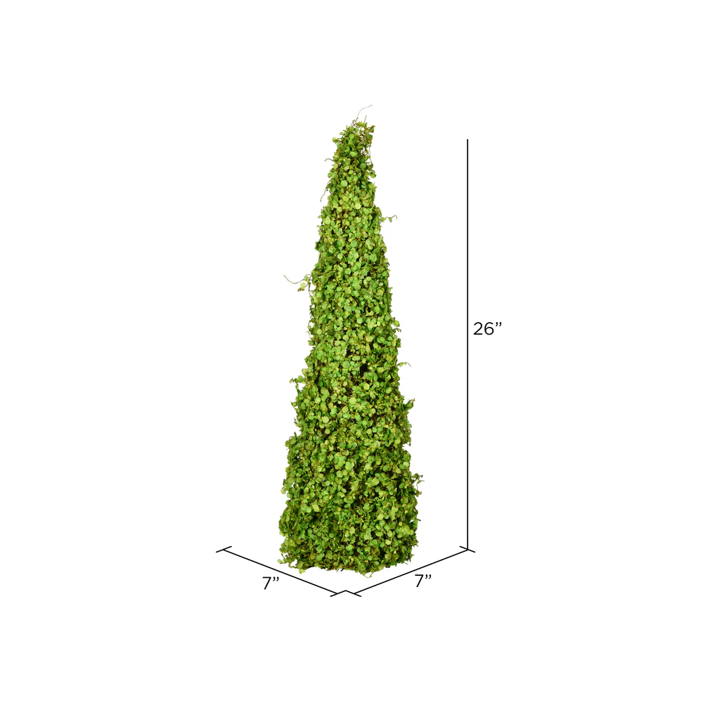 Vickerman 26'' Artificial Green Mini Leaves Cone. - Cheap-Us