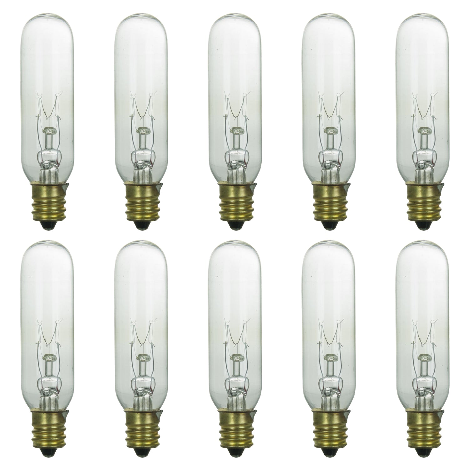 Sunlite 15 Watt T6 Tubular, Candelabra Base, Clear - Cheap-Us