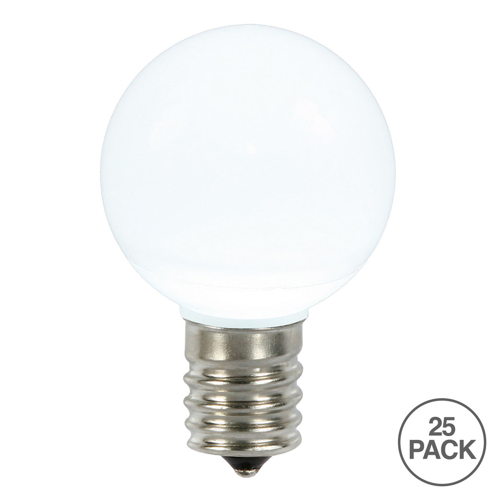Vickerman G50 Cool White Ceramic LED Nickel Base Bulb E17 .8 Watts 25 Bulbs per Pack. - Cheap-Us