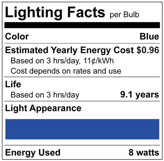 Luxrite LED PAR38 Colored Light Bulb, 8W, E26 Medium Base, Blue Finish (LR31642) - Cheap-Us