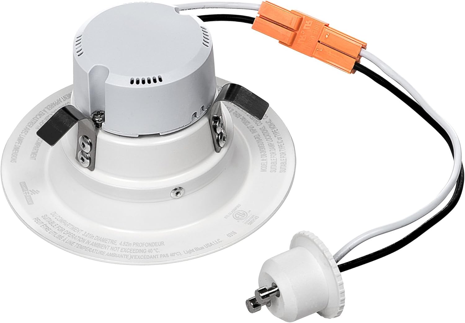 LB13110 3-Inch LED Downlight Retrofit, GU10 Base, 8-Watt (50W) Soft White 3000K, LED Retrofit Recessed Lighting Fixture, 560 Lumens, Dimmable, ETL-Listed - Cheap-Us