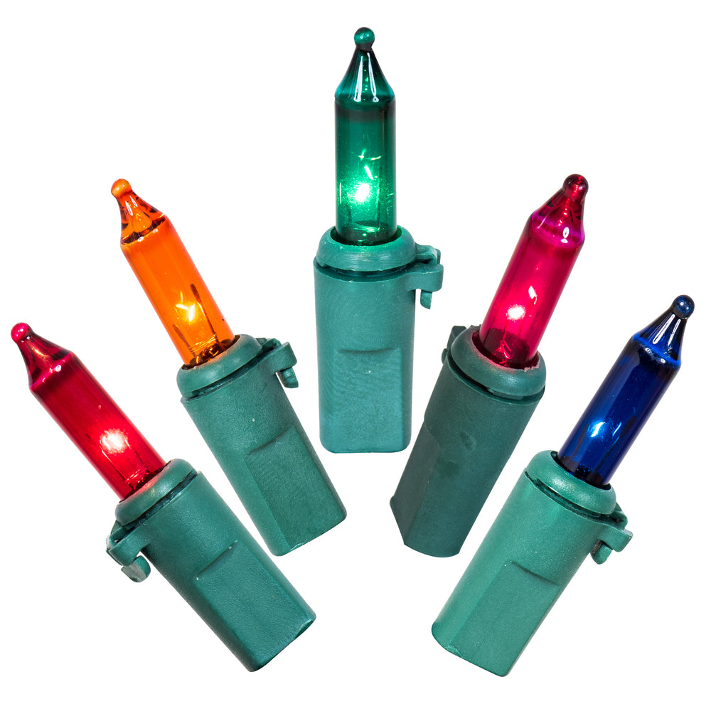 Vickerman 100 Multi-colored Mini Light on Green Wire 33' Christmas Light Strand - Cheap-Us