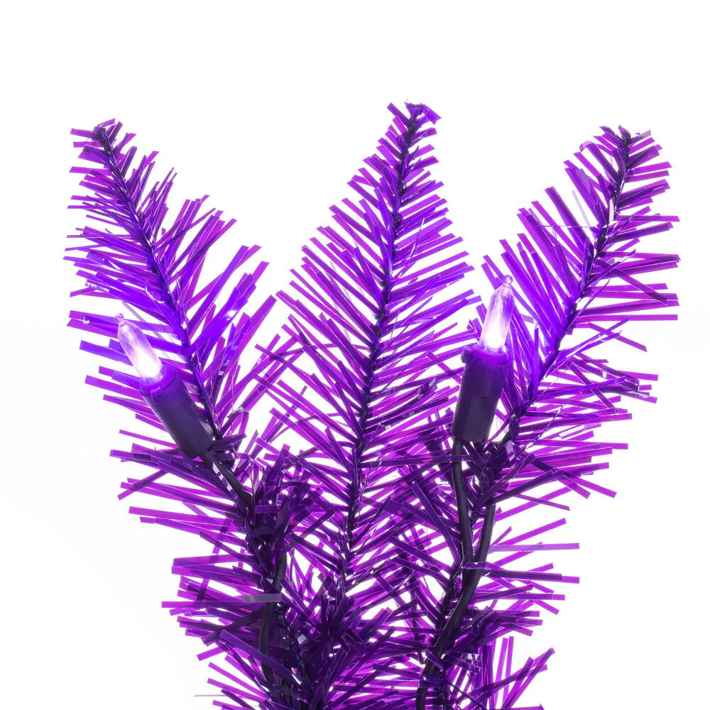 Vickerman 9' Purple Artificial Christmas Garland Purple Dura-Lit LED lights. - Cheap-Us