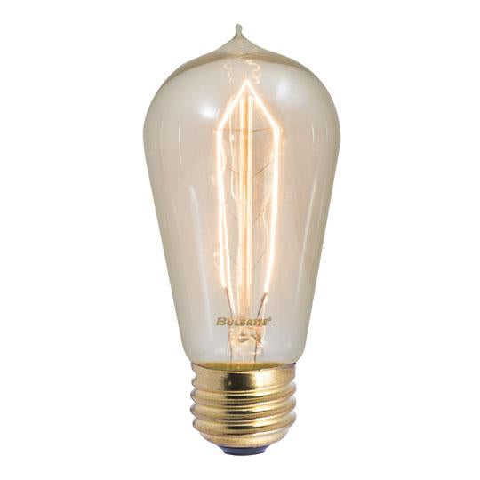 Bulbrite Pack of (4) 40 Watt Dimmable Antique ST18 Nostalgic Hairpin Incandescent Light Bulbs with Medium (E26) Base, 2200K Amber Light - Cheap-Us