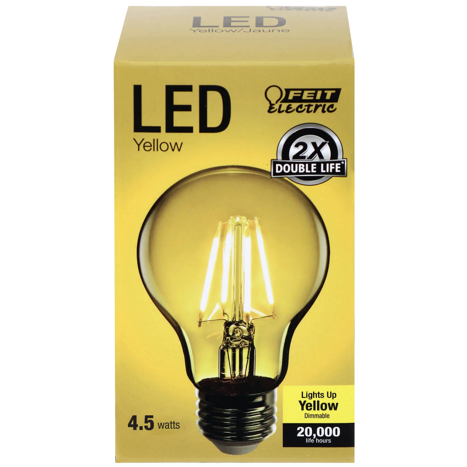 A19 Clear Glass Yellow LED Bulb - Cheap-Us
