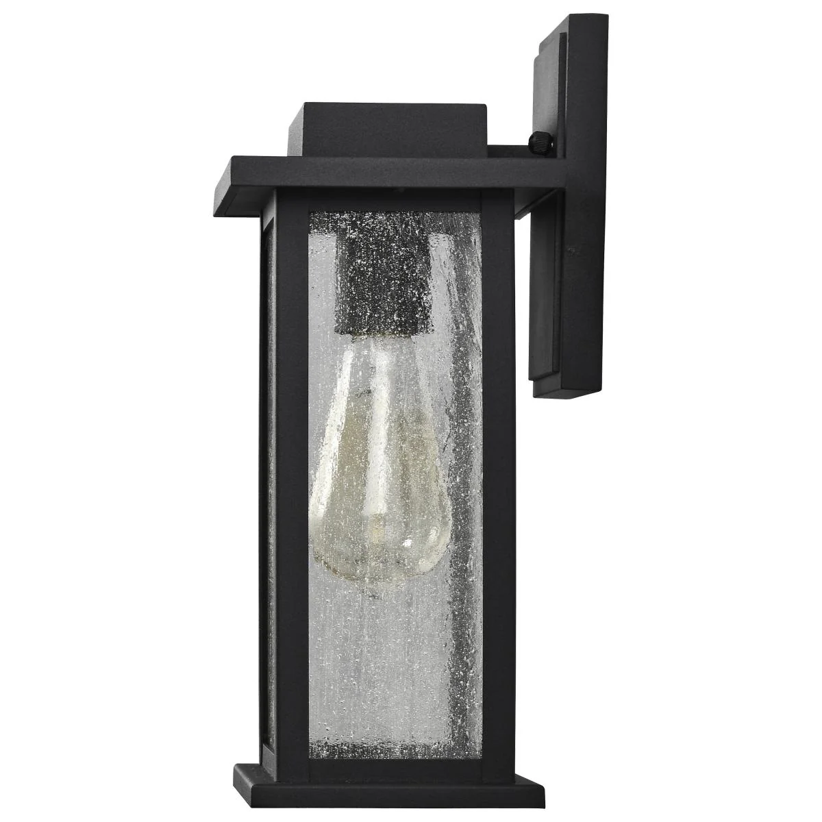 60-7375 SULLIVAN 1 LT MED WALL LANTERN Sullivan; 1 Light Medium Wall Lantern; Matte Black with Clear Seeded Glass - Cheap-Us