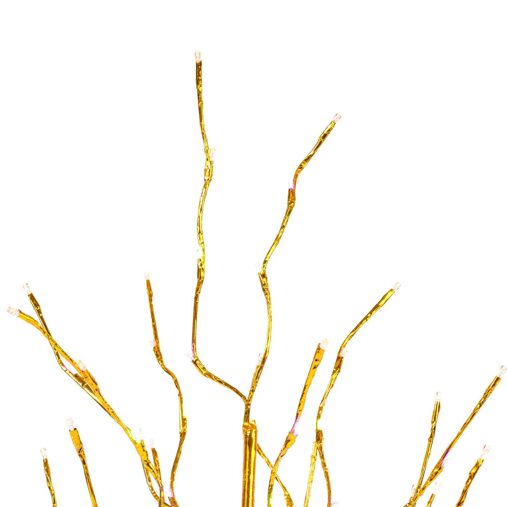 4' Gold Tree LED280 Twkl Pur-G0ld-Grn Lt - Cheap-Us