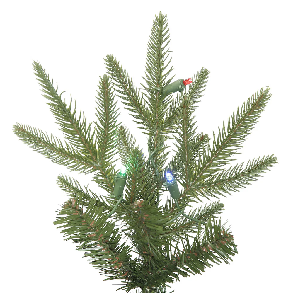 Vickerman 10' Bixley Pencil Fir Artificial Christmas Tree Multi-colored Dura-Lit LED lights - Cheap-Us