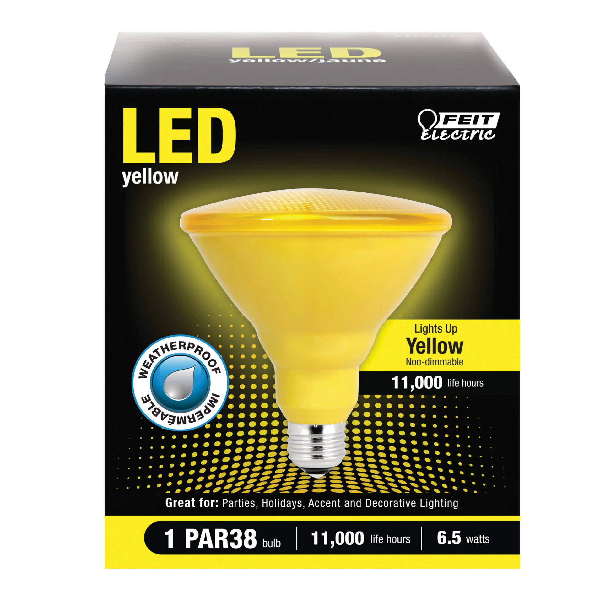 PAR38 Yellow Holiday & Party LED (Boxed) - Cheap-Us