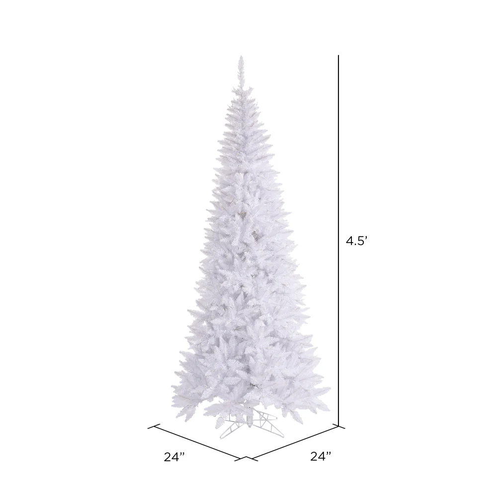 Vickerman 4.5' White Fir Slim Artificial Christmas Tree Unlit - Cheap-Us