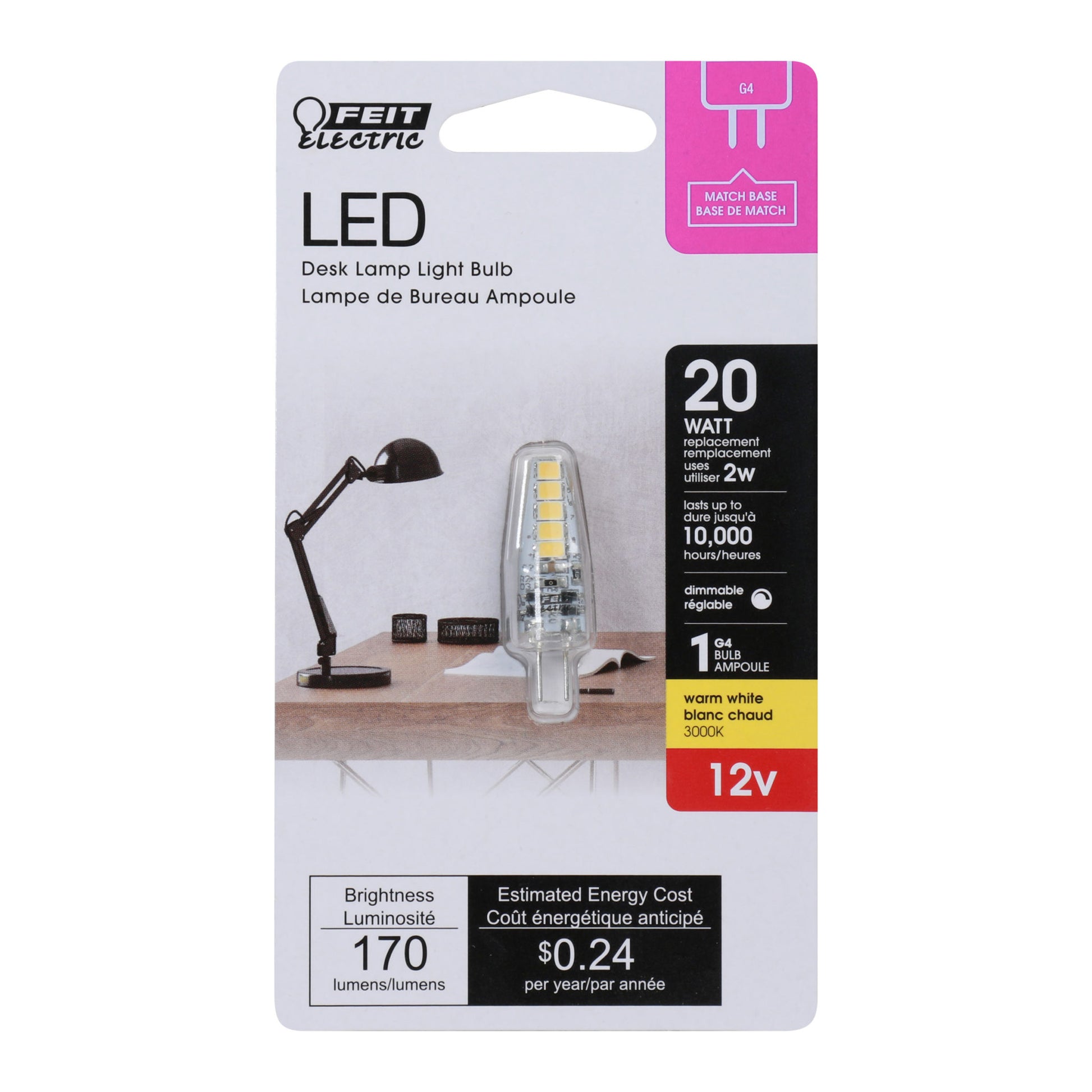 170 Lumen 3000K Dimmable LED G4 - Cheap-Us