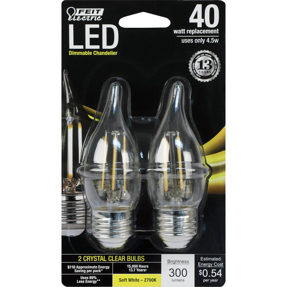 300 Lumen 2700K Dimmable Flame Tip LED - Cheap-Us