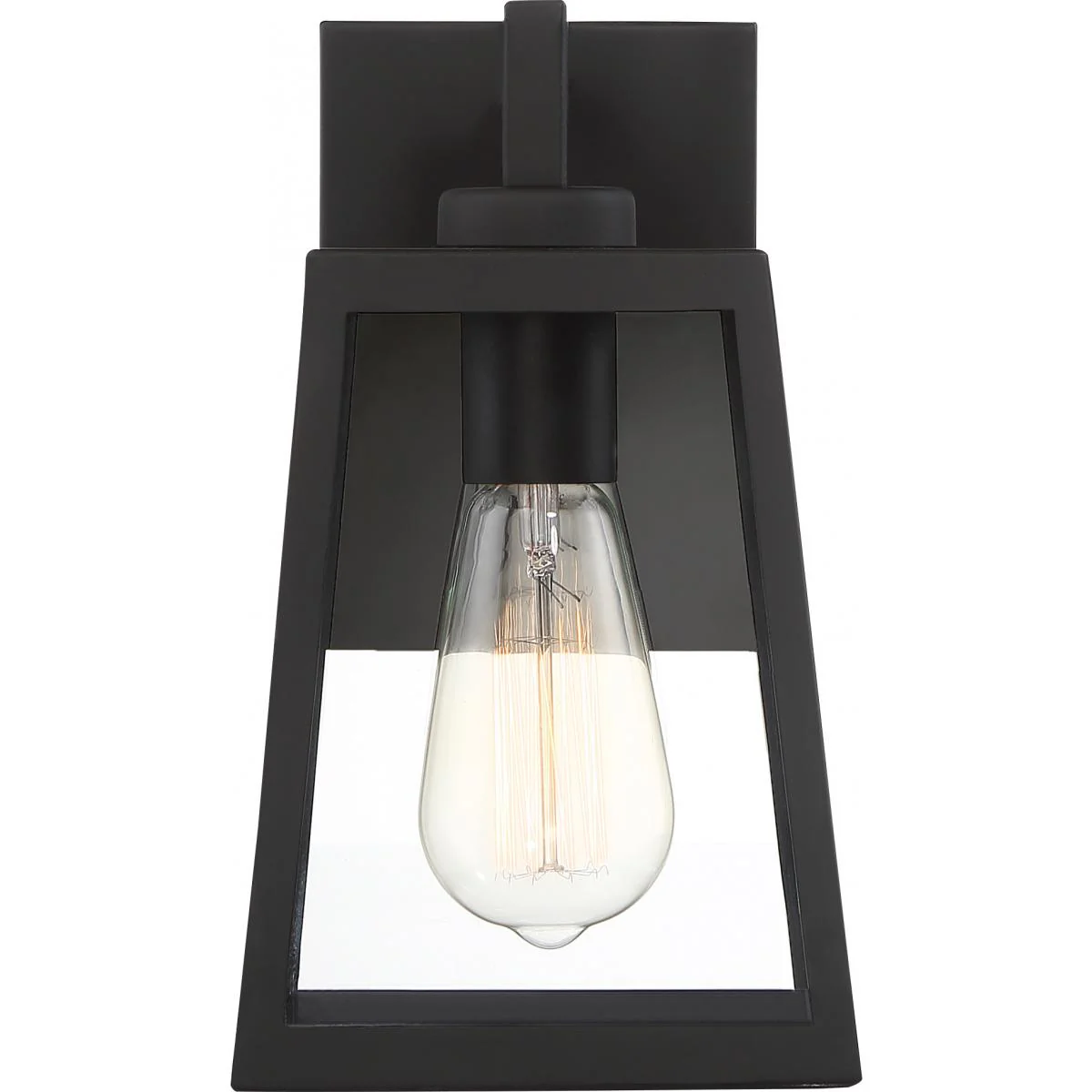 60-6581 HALIFAX 1 LT SMALL LANTERN Halifax - 1 Light Small Wall Lantern - with Clear Glass - Matte Black Finish - Cheap-Us